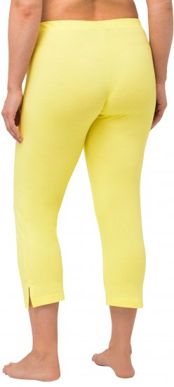 Ulla Popken Basic Stretch Knit Capris Yellow - Džíny & Nohavice vo Veľkých Veľkostiach – Plus Size - 