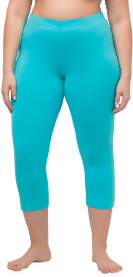 Ulla Popken Basic Stretch Knit Capris Blue - Džíny & Nohavice vo Veľkých Veľkostiach – Plus Size - 