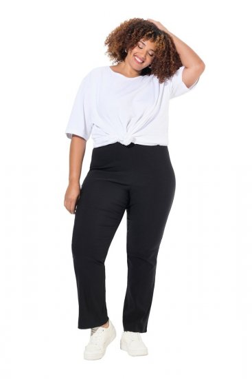 Ulla Popken Classic Stretch Bengaline Comfort Pants Black - Nohavice - Nohavice pre ženy vo veľkých veľkostiach