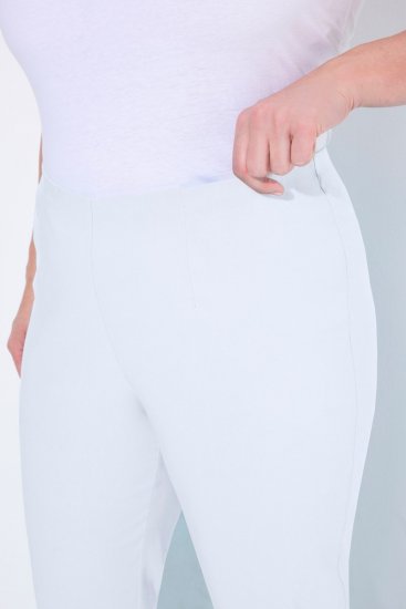 Ulla Popken Classic Stretch Bengaline Comfort Pants Snow White - Nohavice - Nohavice pre ženy vo veľkých veľkostiach