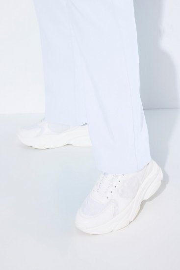 Ulla Popken Classic Stretch Bengaline Comfort Pants Snow White - Nohavice - Nohavice pre ženy vo veľkých veľkostiach