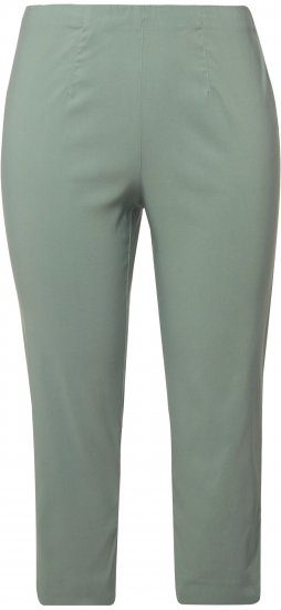 Ulla Popken Stretch Basic Bengaline Capri Pants Light Moss Green - Džíny & Nohavice vo Veľkých Veľkostiach – Plus Size - 