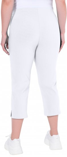 Ulla Popken Stretch Basic Bengaline Capri Pants Snow White - Džíny & Nohavice vo Veľkých Veľkostiach – Plus Size - 