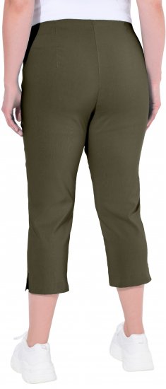Ulla Popken Stretch Basic Bengaline Capri Pants Forest Forest Green - Džíny & Nohavice vo Veľkých Veľkostiach – Plus Size - 