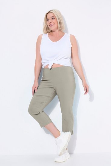 Ulla Popken Stretch Basic Bengaline Capri Pants Grey - Nohavice - Nohavice pre ženy vo veľkých veľkostiach