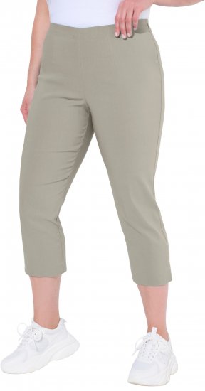 Ulla Popken Stretch Basic Bengaline Capri Pants Grey - Džíny & Nohavice vo Veľkých Veľkostiach – Plus Size - 