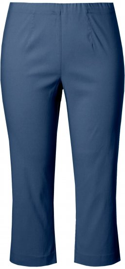 Ulla Popken Stretch Basic Bengaline Capri Pants Denim Blue - Džíny & Nohavice vo Veľkých Veľkostiach – Plus Size - 