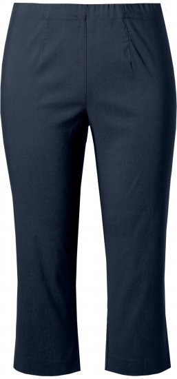 Ulla Popken Stretch Basic Bengaline Capri Pants Navy Blue - Džíny & Nohavice vo Veľkých Veľkostiach – Plus Size - 