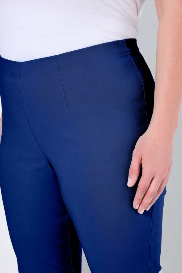 Ulla Popken Stretch Basic Bengaline Capri Pants Blue - Nohavice - Nohavice pre ženy vo veľkých veľkostiach