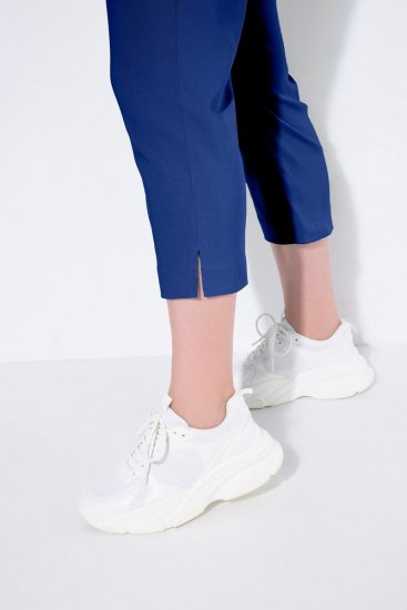 Ulla Popken Stretch Basic Bengaline Capri Pants Blue - Nohavice - Nohavice pre ženy vo veľkých veľkostiach