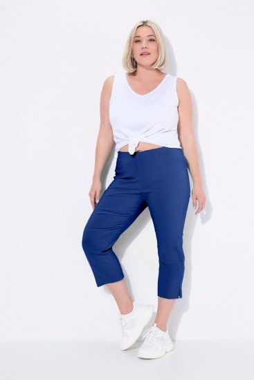 Ulla Popken Stretch Basic Bengaline Capri Pants Blue - Nohavice - Nohavice pre ženy vo veľkých veľkostiach