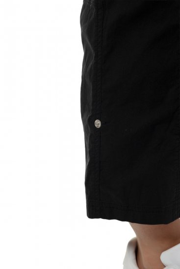Ulla Popken Roll Tab Hem Stretch Cargo Pants Black - Ulla Popken - Ulla Popken oblečenie nadmerných veľkostí