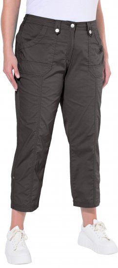 Ulla Popken Roll Tab Hem Stretch Cargo Pants Grey - Džíny & Nohavice vo Veľkých Veľkostiach – Plus Size - 
