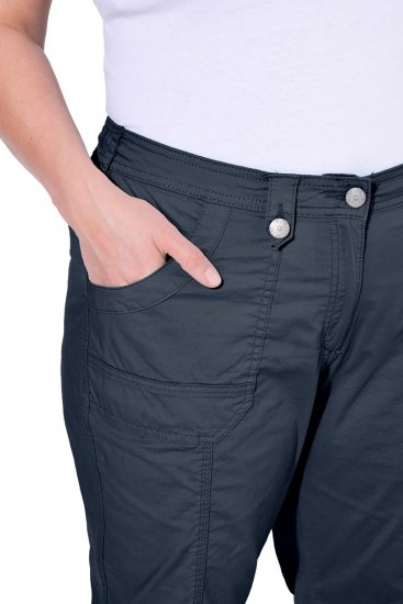 Ulla Popken Roll Tab Hem Stretch Cargo Pants Navy - Nohavice - Nohavice pre ženy vo veľkých veľkostiach