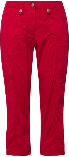 Ulla Popken Roll Tab Hem Stretch Cargo Pants Red - Džíny & Nohavice vo Veľkých Veľkostiach – Plus Size - 