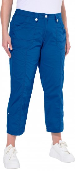 Ulla Popken Roll Tab Hem Stretch Cargo Pants Blue - Džíny & Nohavice vo Veľkých Veľkostiach – Plus Size - 