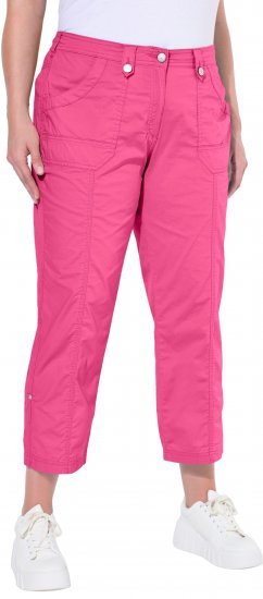 Ulla Popken Roll Tab Hem Stretch Cargo Pants Pink - Džíny & Nohavice vo Veľkých Veľkostiach – Plus Size - 