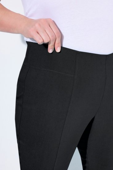 Ulla Popken Bengaline Elastic Waist Stretch Capri Pants Black - Nohavice - Nohavice pre ženy vo veľkých veľkostiach