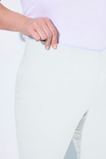 Ulla Popken Bengaline Elastic Waist Stretch Capri Pants Snow White - Nohavice - Nohavice pre ženy vo veľkých veľkostiach