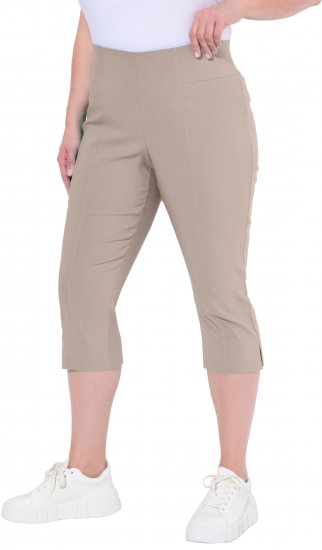 Ulla Popken Bengaline Elastic Waist Stretch Capri Pants Orange - Džíny & Nohavice vo Veľkých Veľkostiach – Plus Size - 