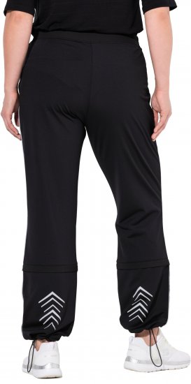 Ulla Popken Zip Off Reflective Detail Funtional Powerstretch Pants Black - Džíny & Nohavice vo Veľkých Veľkostiach – Plus Size - 