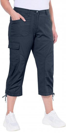Ulla Popken Stretch Cotton Cargo Crop Pants Navy - Džíny & Nohavice vo Veľkých Veľkostiach – Plus Size - 