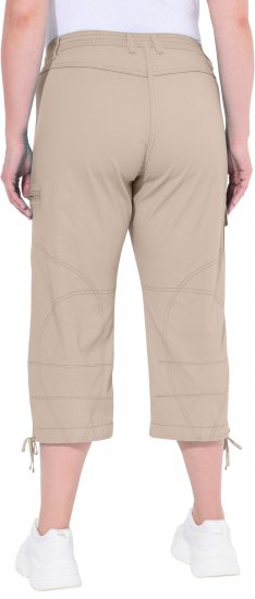 Ulla Popken Stretch Cotton Cargo Crop Pants Beige - Džíny & Nohavice vo Veľkých Veľkostiach – Plus Size - 