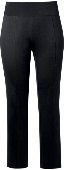 Ulla Popken Slim Leg Sienna Fit Ponte Stretch Knit Pants Black - Džíny & Nohavice vo Veľkých Veľkostiach – Plus Size - 