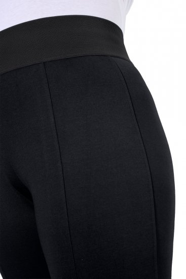 Ulla Popken Slim Leg Sienna Fit Ponte Stretch Knit Pants Black - Nohavice - Nohavice pre ženy vo veľkých veľkostiach