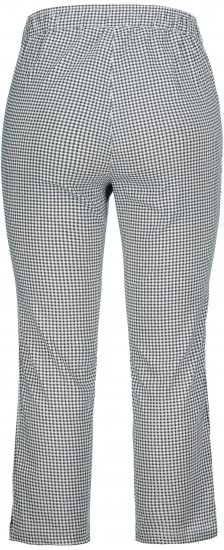 Ulla Popken Check Bengaline Slim Leg Sienna Fit Stretch Crop Pants Black - Džíny & Nohavice vo Veľkých Veľkostiach – Plus Size - 