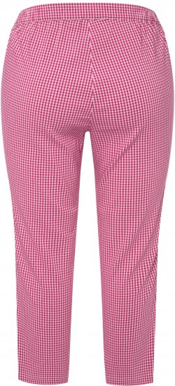 Ulla Popken Check Bengaline Slim Leg Sienna Fit Stretch Crop Pants Pale Lilac - Džíny & Nohavice vo Veľkých Veľkostiach – Plus Size - 
