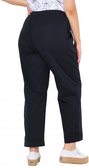 Ulla Popken Wide Leg Ruby Fit Stretch Chino Pants Navy - Džíny & Nohavice vo Veľkých Veľkostiach – Plus Size - 