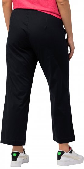Ulla Popken Wide Leg Ruby Fit Stretch Chino Pants Dark Teal - Džíny & Nohavice vo Veľkých Veľkostiach – Plus Size - 