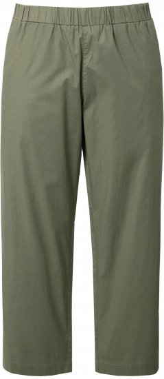 Ulla Popken Wide Leg Ruby Fit Stretch Chino Pants Green - Džíny & Nohavice vo Veľkých Veľkostiach – Plus Size - 