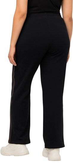 Ulla Popken Holo Detail Sweatpants Black - Džíny & Nohavice vo Veľkých Veľkostiach – Plus Size - 