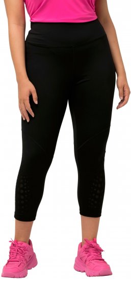 Ulla Popken Quick Dry Sport Crop Leggings Black - Džíny & Nohavice vo Veľkých Veľkostiach – Plus Size - 