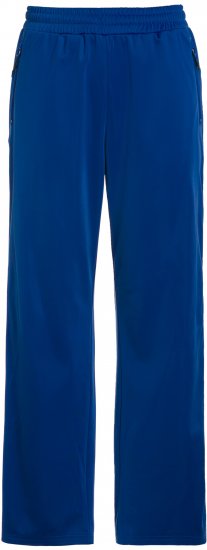 Ulla Popken Snap Placket Side Seam Wide Leg Recycled Polyester Knit Joggers Blue - Džíny & Nohavice vo Veľkých Veľkostiach – Plus Size - 