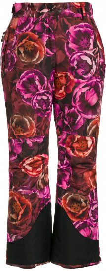 Ulla Popken Hyprar Rose Print Fully Lined Ski Pants Orange - Džíny & Nohavice vo Veľkých Veľkostiach – Plus Size - 
