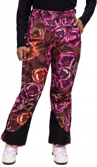Ulla Popken Hyprar Rose Print Fully Lined Ski Pants Orange - Džíny & Nohavice vo Veľkých Veľkostiach – Plus Size - 
