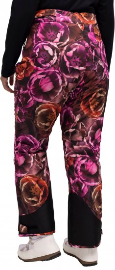 Ulla Popken Hyprar Rose Print Fully Lined Ski Pants Orange - Džíny & Nohavice vo Veľkých Veľkostiach – Plus Size - 