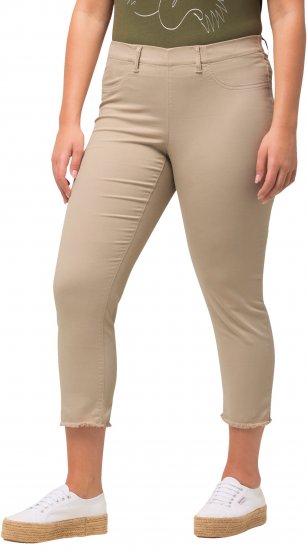 Ulla Popken Stretch Blend Bengaline Pants Dark Putty - Džíny & Nohavice vo Veľkých Veľkostiach – Plus Size - 