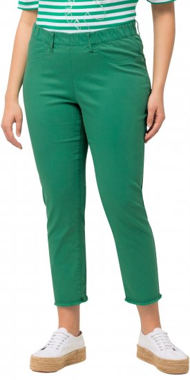 Ulla Popken Stretch Blend Bengaline Pants Emerald Green - Džíny & Nohavice vo Veľkých Veľkostiach – Plus Size - 