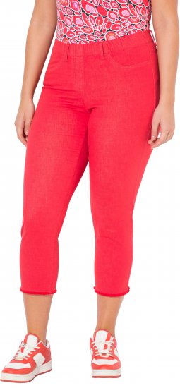 Ulla Popken Stretch Blend Bengaline Pants Neon Red - Džíny & Nohavice vo Veľkých Veľkostiach – Plus Size - 