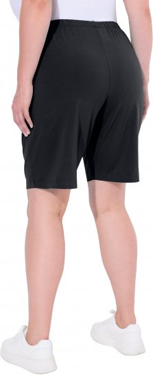 Ulla Popken Stretch Knit Bermuda Shorts Black - Džíny & Nohavice vo Veľkých Veľkostiach – Plus Size - 
