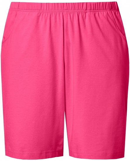 Ulla Popken Stretch Knit Bermuda Shorts Red - Džíny & Nohavice vo Veľkých Veľkostiach – Plus Size - 