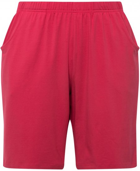 Ulla Popken Stretch Knit Bermuda Shorts Red - Džíny & Nohavice vo Veľkých Veľkostiach – Plus Size - 