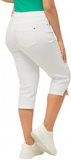 Ulla Popken Basic Capri Sarah Fit Jeans Snow White - Džíny & Nohavice vo Veľkých Veľkostiach – Plus Size - 