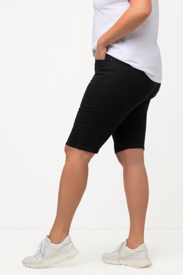 Ulla Popken Basic Denim Mandy Bermuda Shorts Black - Šortky - Dámske šortky veľkých veľkostí