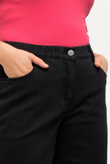 Ulla Popken Basic Denim Mandy Bermuda Shorts Black - Šortky - Dámske šortky veľkých veľkostí