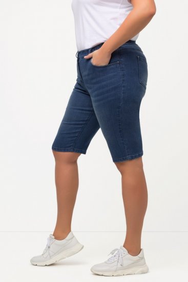 Ulla Popken Basic Denim Mandy Bermuda Shorts Light Blue Denim - Šortky - Dámske šortky veľkých veľkostí